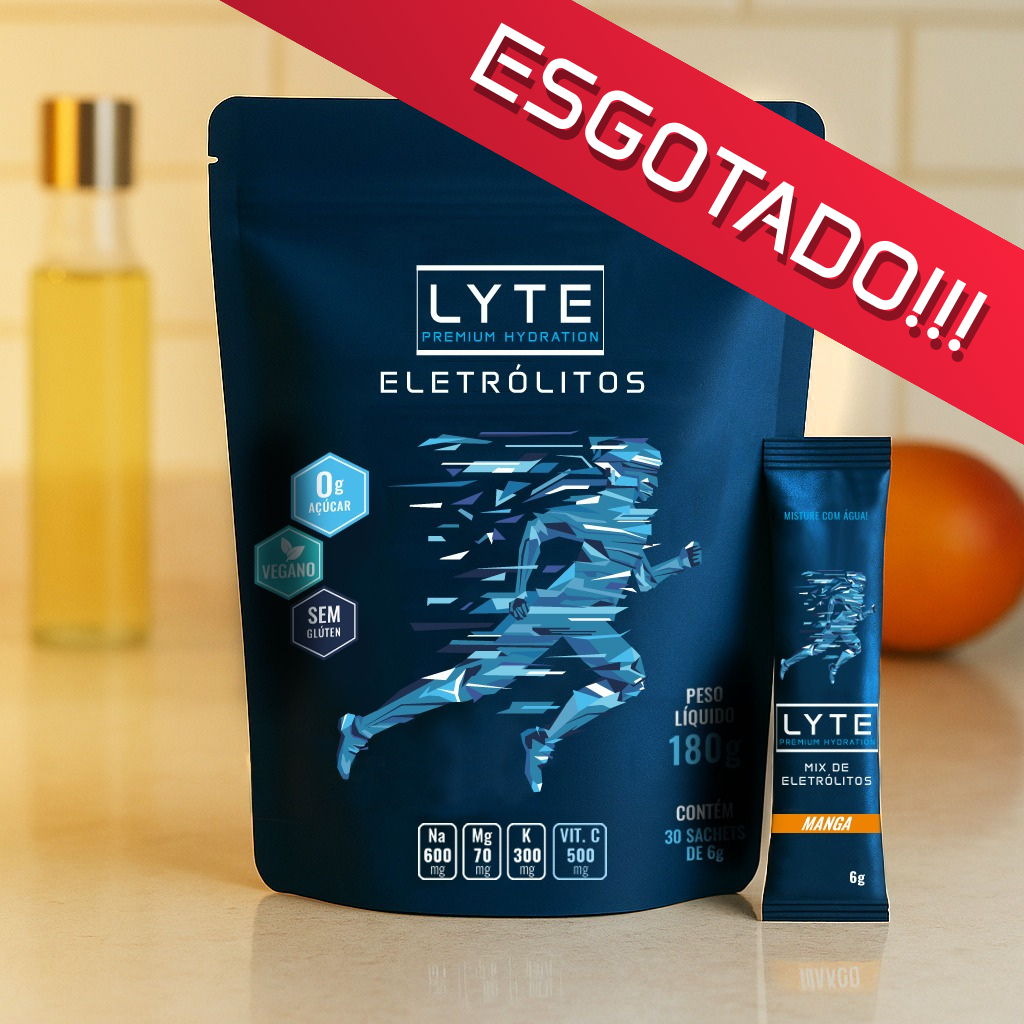 Saco de eletrólitos LYTE sabor manga com 30 saquetas sem açúcar